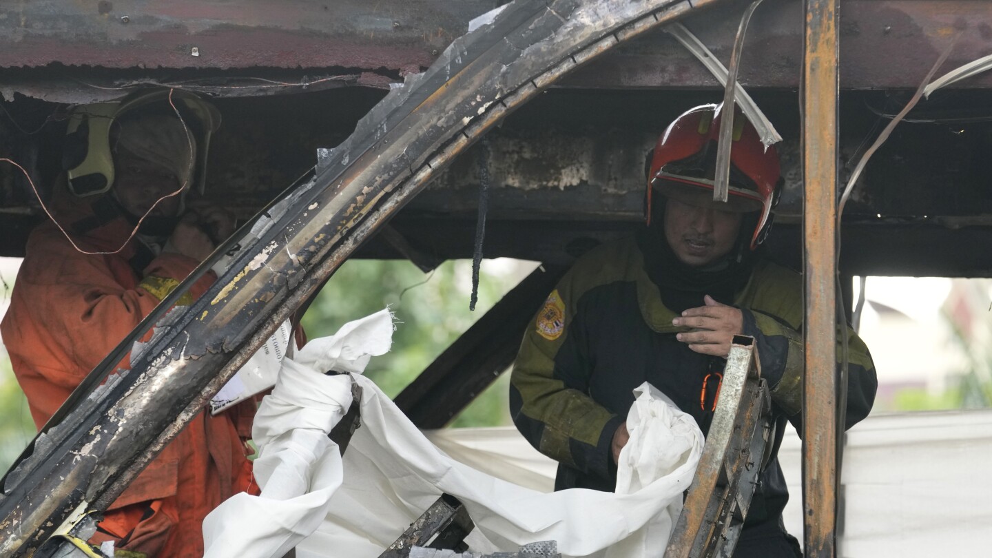 School bus catches fire outside Bangkok and 25 on board are feared dead, government officials say - 